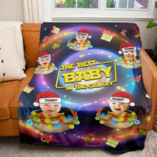 Load image into Gallery viewer, Personalized Galaxy Baby Fleece Blanket Blanket PopCulturePrints
