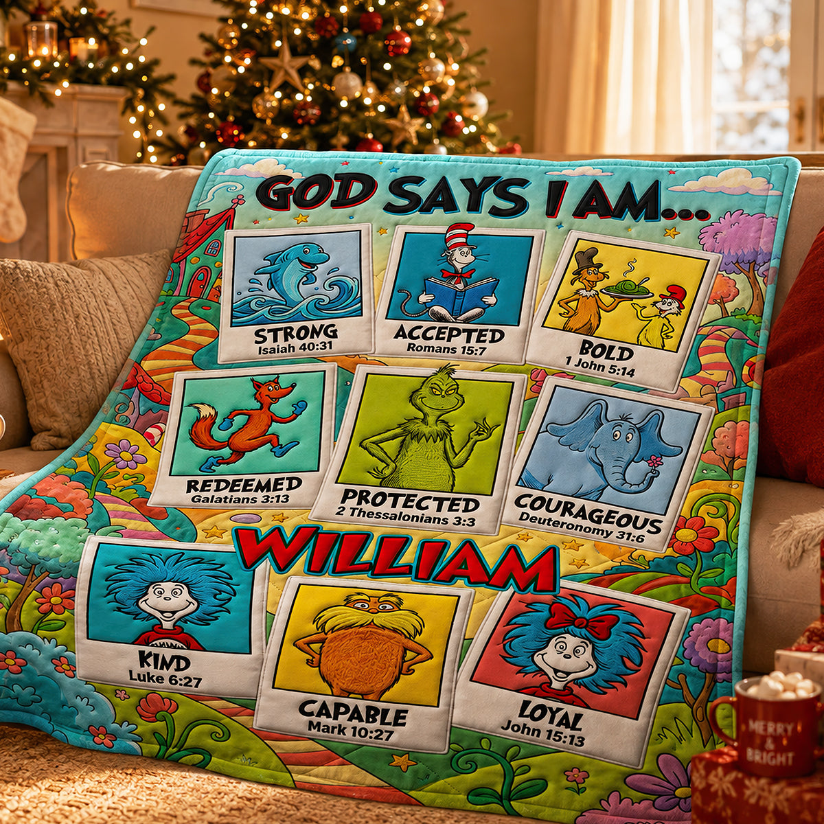 God Says I Am... - Personalized Christian Blanket for Faithful Souls