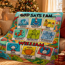 Load image into Gallery viewer, God Says I Am... - Personalized Christian Blanket for Faithful Souls
