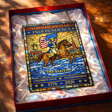 Load image into Gallery viewer, Celebrate Freedom: 250th Anniversary America Suncatcher - Personalized Gift for Everyone Ornament PopCulturePrints
