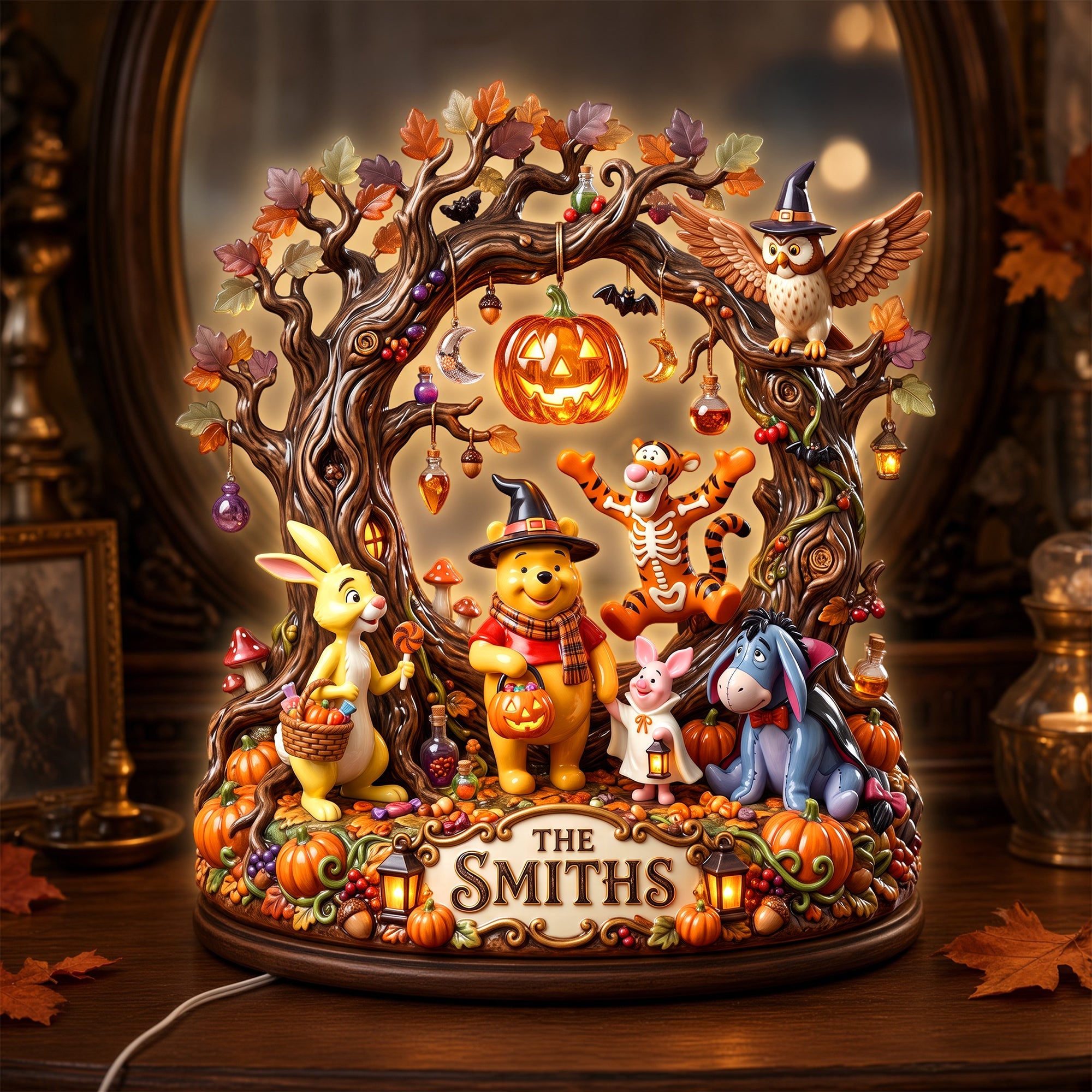 "Celebrate Childhood Memories with Halloween Spirit" - Personalized Acrylic Light Box for Family - Perfect Gift for Friends, Children, and Family