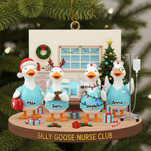 Load image into Gallery viewer, &quot;Spread Joy This Christmas with Personalized Ornaments&quot; - Unique Nurse Goose Coworkers Ornament - Custom Gift for Nurses, Coworkers, Friends Ornament PopCulturePrints
