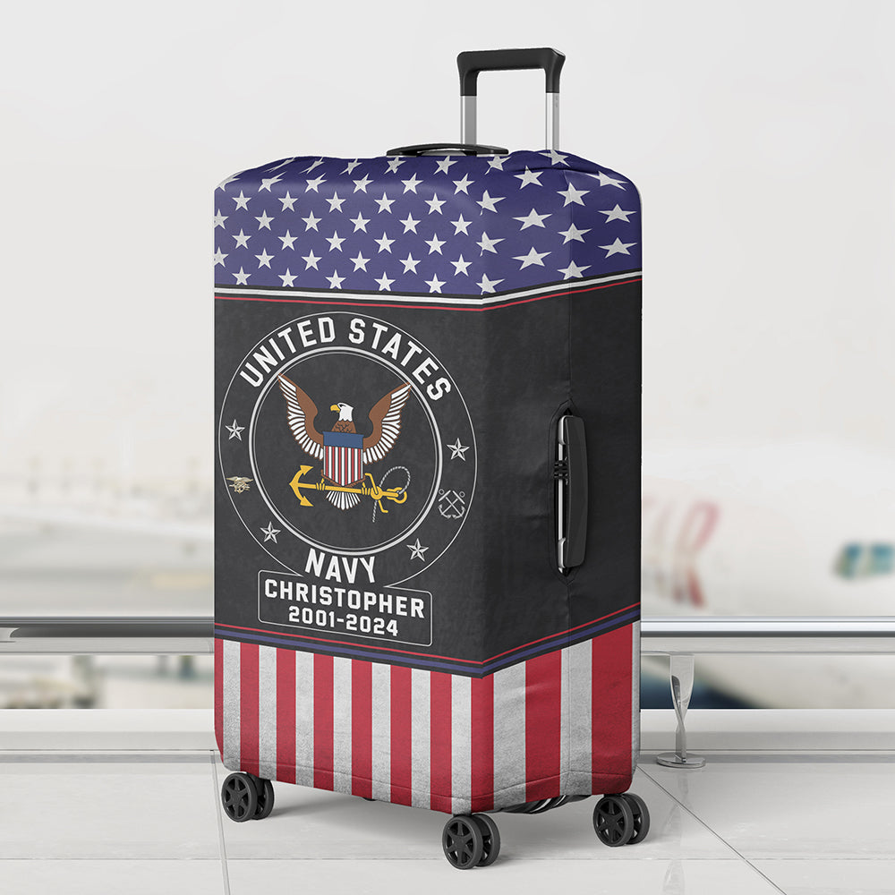 Personalized U.S. Army Veteran Luggage Cover