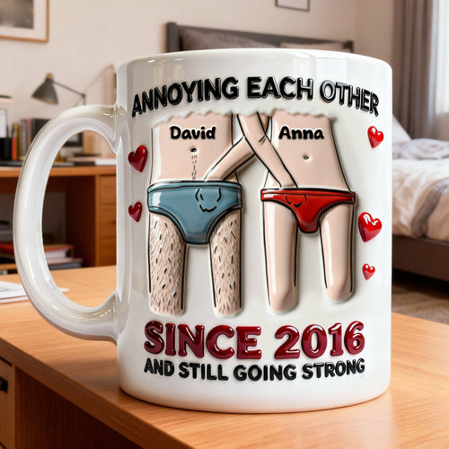 Annoying Each Other Since 2016 - Personalized Couple Mug for Anniversaries Coffee Mug PopCulturePrints