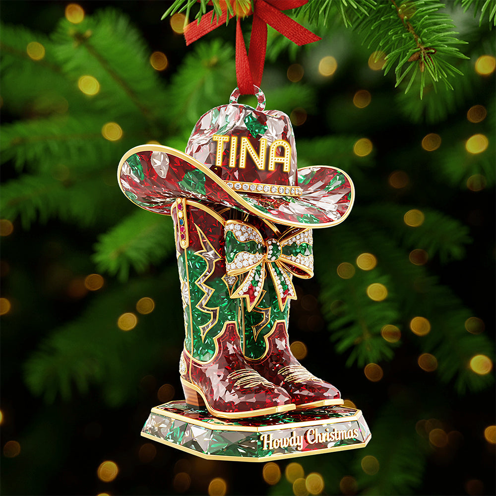 Personalized Cowboy Christmas Ornament - A Unique Gift for the Wild at Heart Ornament PopCulturePrints
