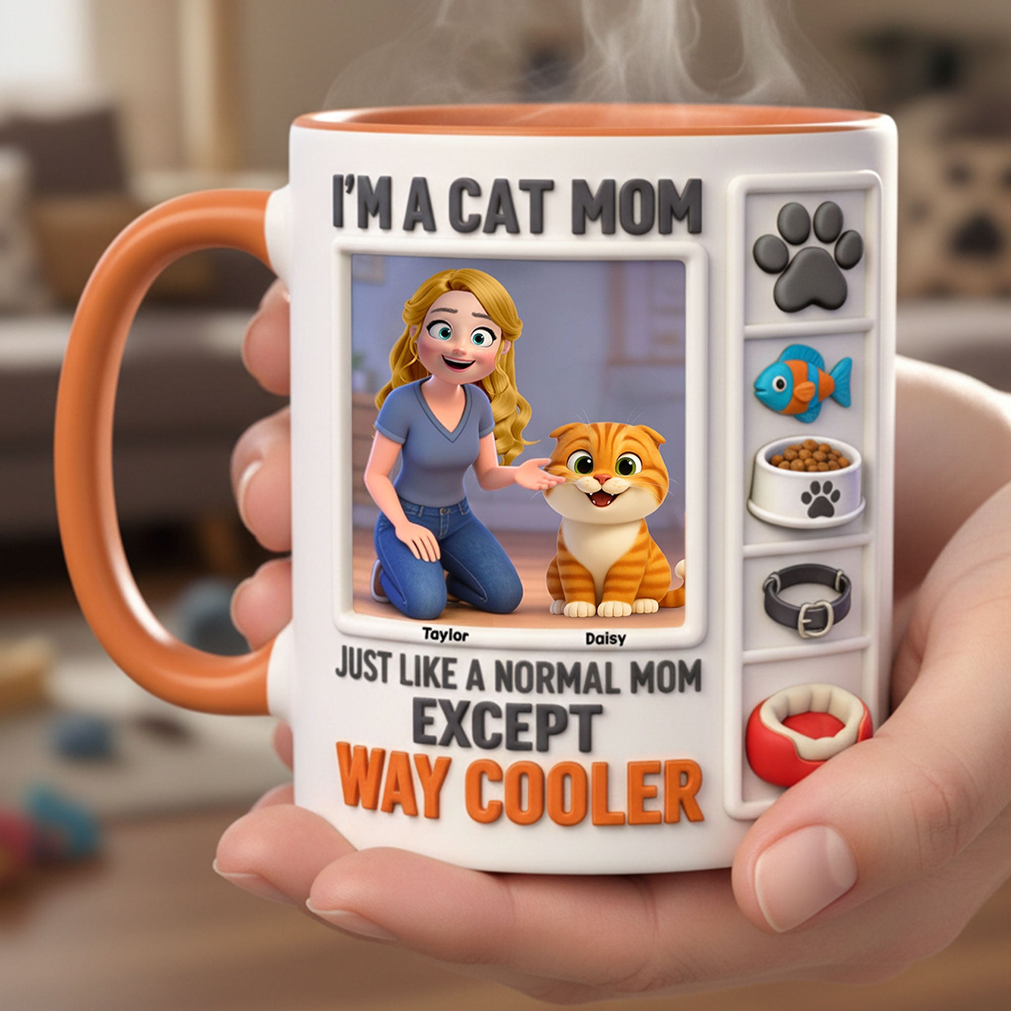 I'm a Cat Mom - Personalized Coffee Mug for Cat Lovers