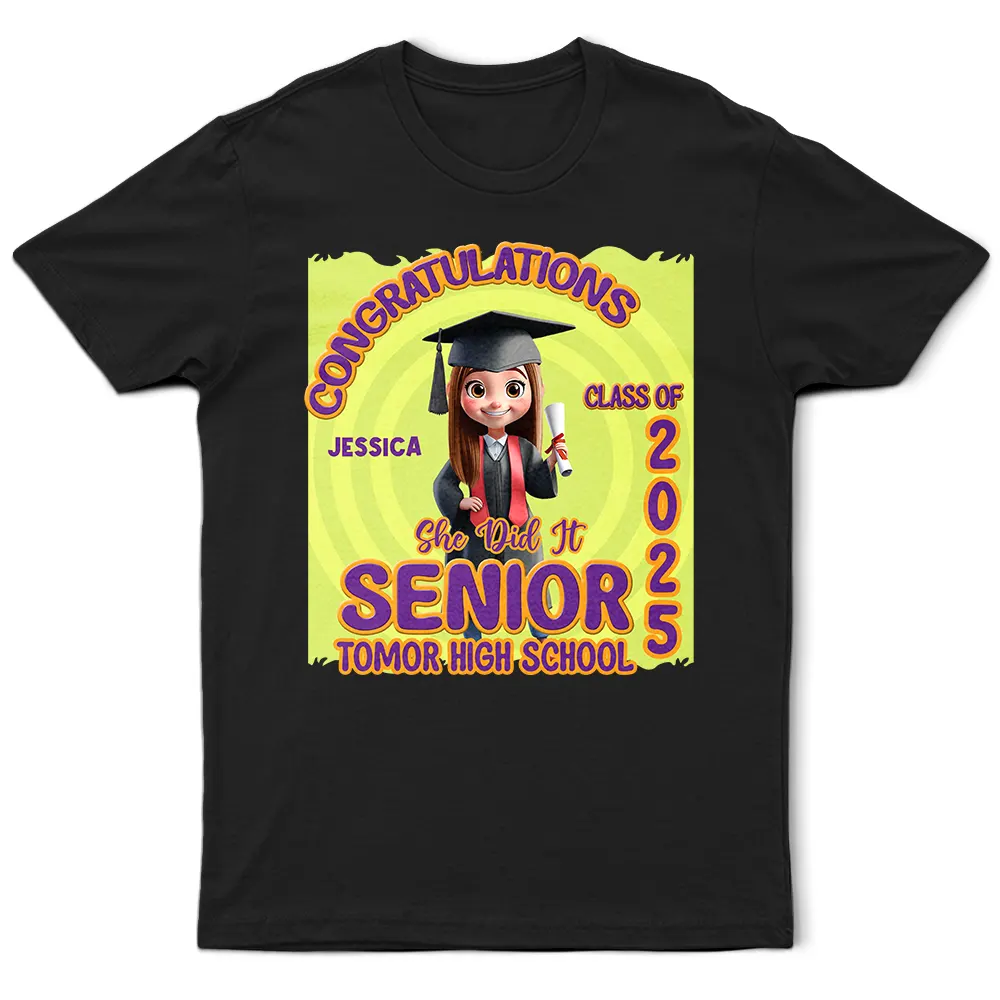 Congratulations Jessica! - Personalized T-Shirt for Graduates T-shirt PopCulturePrints
