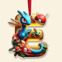 Load image into Gallery viewer, Personalized Gamer Alphabet Christmas Ornament Ornament PopCulturePrints
