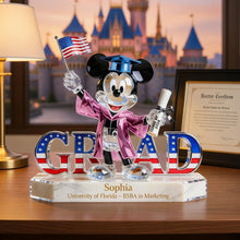 Load image into Gallery viewer, "Celebrate Success with a Touch of Patriotism!" - Personalized Patriotic Graduate Acrylic Plaque - Custom Gift for Graduates Shaped Plaques PopCulturePrints
