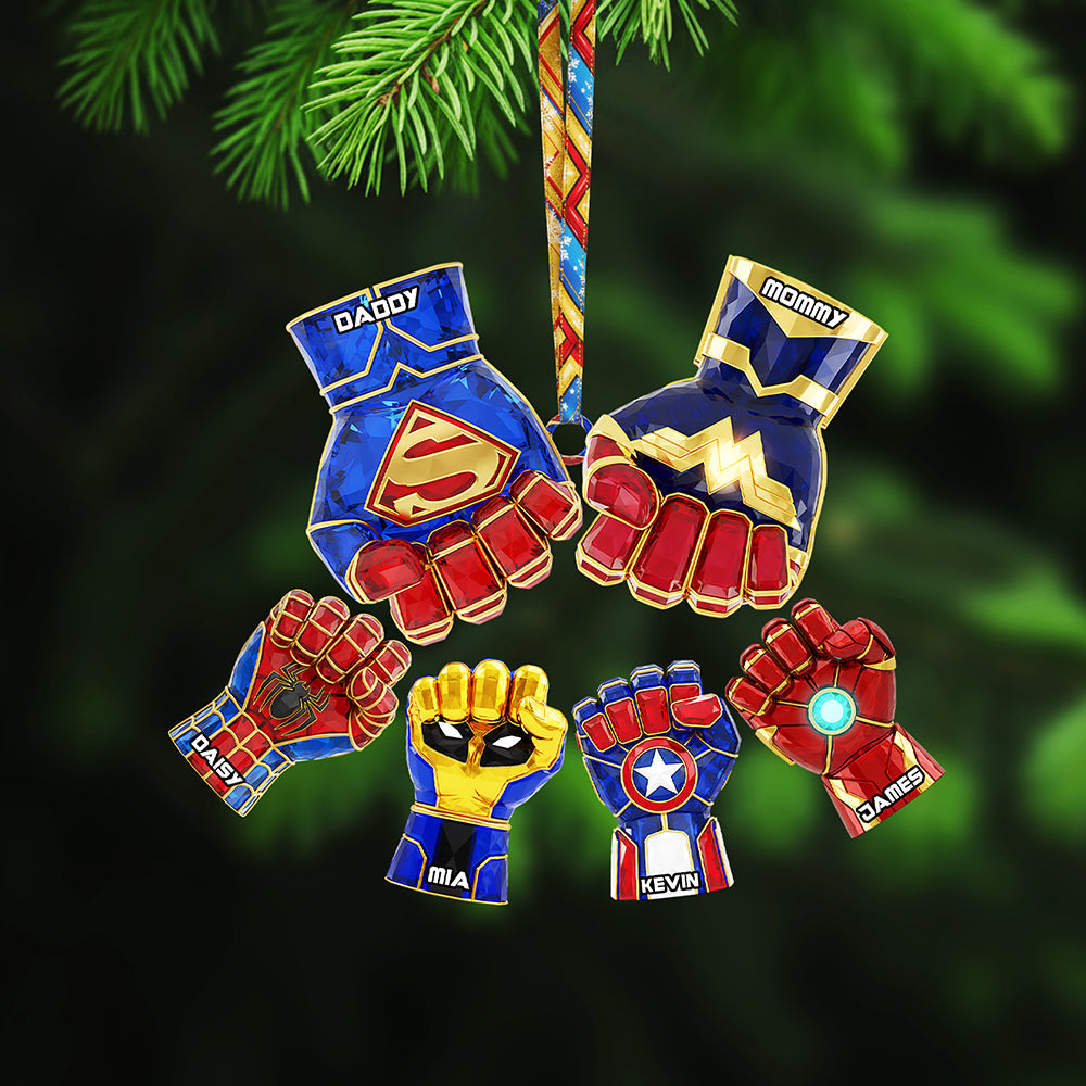 Family Fist Bump Ornament - Personalized Gifts for Family Bonding Ornament PopCulturePrints