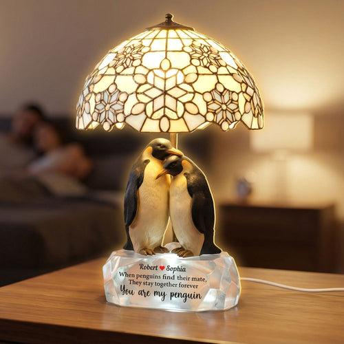 You Are My Penguin - Always Us Penguin Acrylic Light Box - Personalized Couples Gift Light Box PopCulturePrints