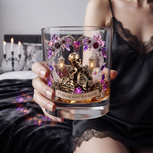 Load image into Gallery viewer, “It's You &amp; Me Against The World Baby” - Twisted Skull Couple Drinking Glass - Personalized Gifts For Couples Glass PopCulturePrints
