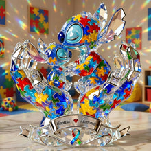 Load image into Gallery viewer, Celebrate Love: Autism Mom and Kid Acrylic Plaque - Custom Personalized Gift for Moms and Grandmas Shaped Plaques PopCulturePrints
