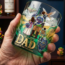 Load image into Gallery viewer, To a Legendary Dad - Celebrate Fatherhood with Personalized Round Glass Gift Glass PopCulturePrints
