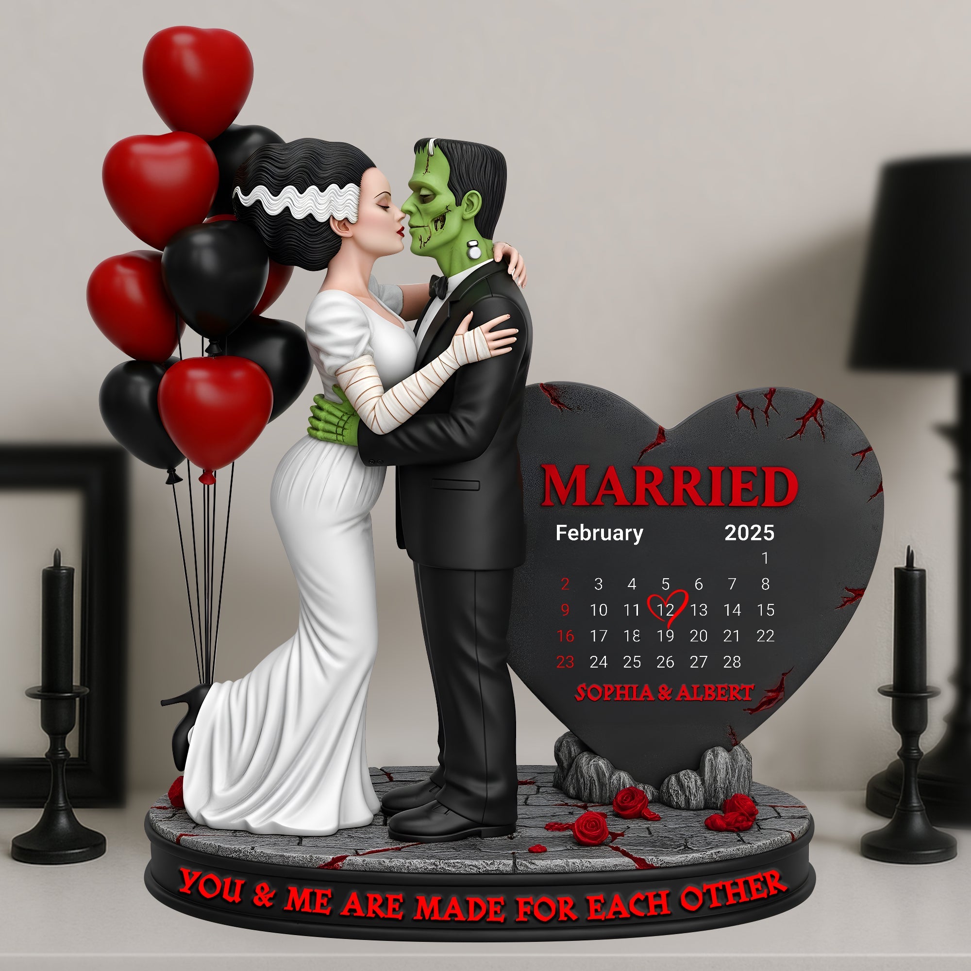 With Love & Laughter: Wedding Couple Acrylic Plaque - Personalized Gifts for Couples Shaped Plaques PopCulturePrints