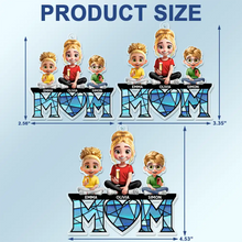 Load image into Gallery viewer, We Love You, Mom - Personalized 3D Cartoon Acrylic Car Hanger Acrylic Car Hanger PopCulturePrints
