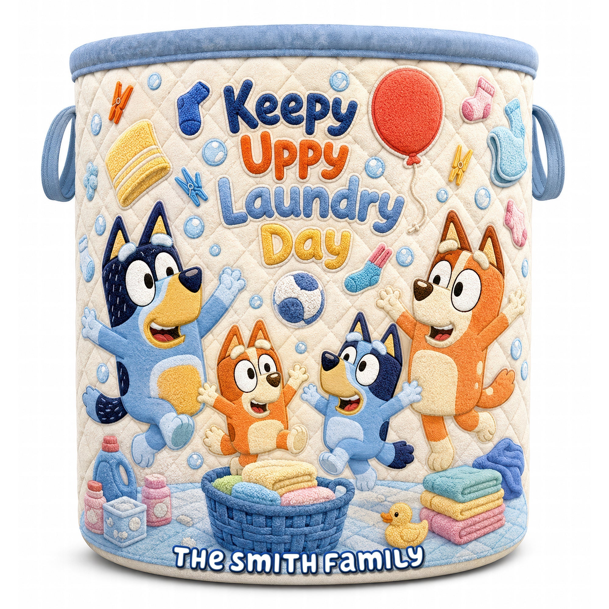 Happy Family Laundry Basket - Personalized Gift For Family 01NAQN140726 Laundry Basket PopCulturePrints