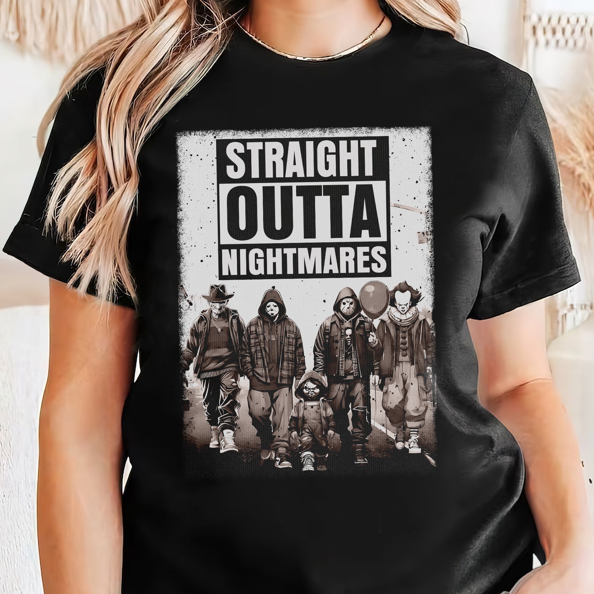 Straight Outta Nightmares Halloween Horror Shirt