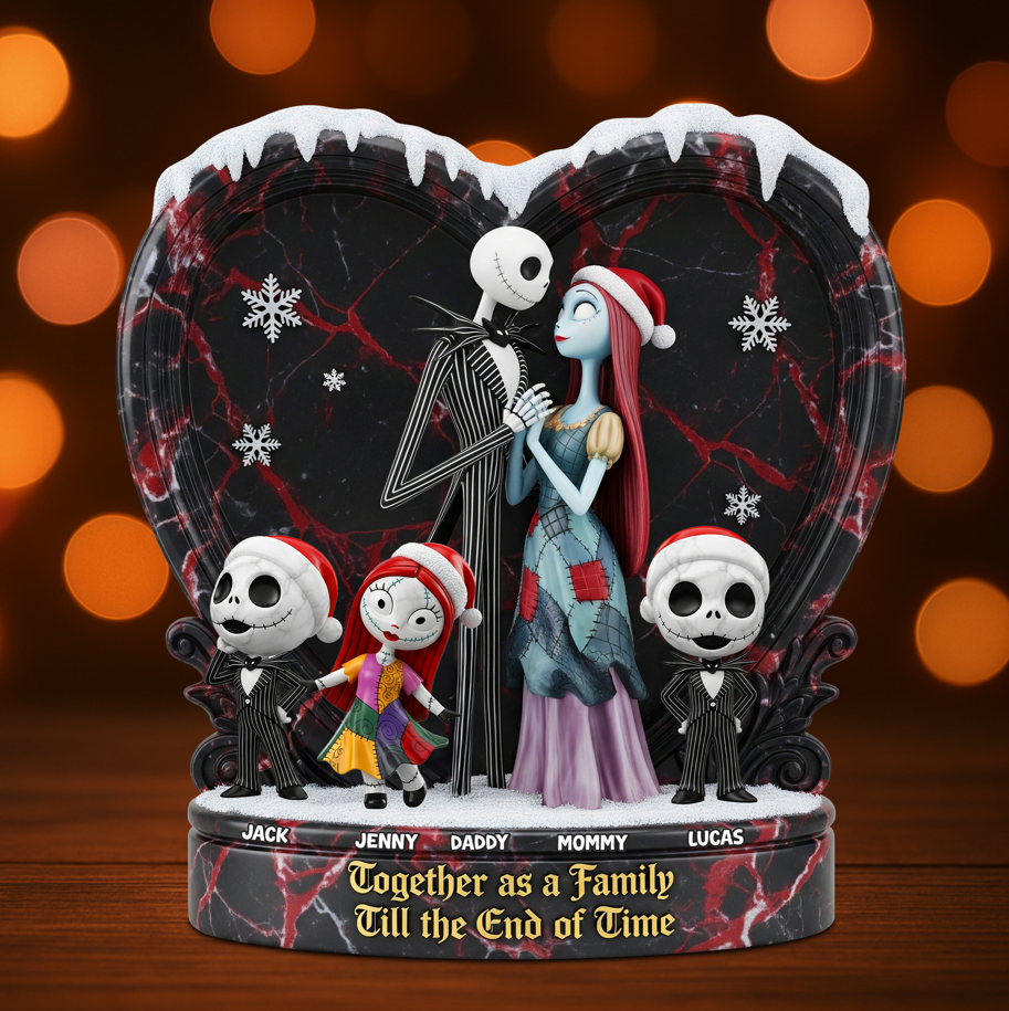 Together as a Family - Personalized Heart Plaque for Christmas Shaped Plaques PopCulturePrints