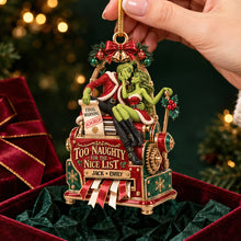 Load image into Gallery viewer, “Too Naughty for the Nice List” - Playful Couple Acrylic Ornament, Personalized Gift for Couples
