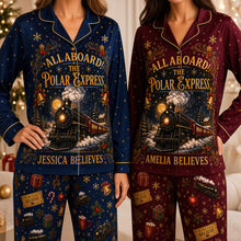 Load image into Gallery viewer, All Aboard The Merry Express Pajama Set - Personalized Christmas Gifts for Family and Friends
