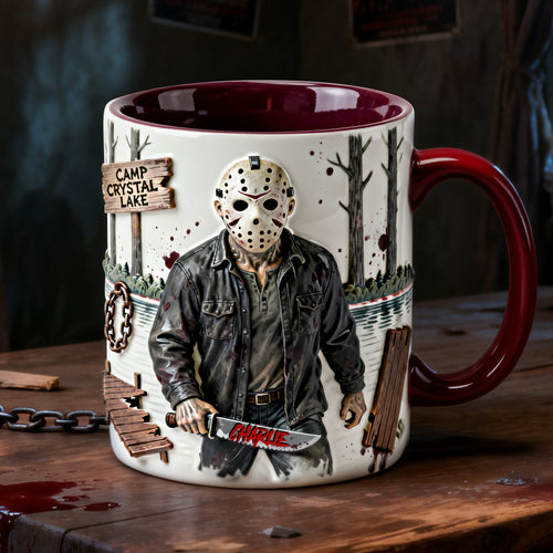 “Unleash Your Inner Villain” - Creepy Villain Accent Mug, Personalized Gift for Horror Fans Coffee Mug PopCulturePrints