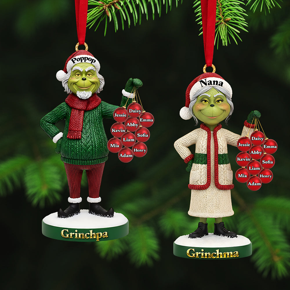 Celebrate Love & Family - Personalized Christmas Acrylic Ornament for Grandparents Ornament PopCulturePrints