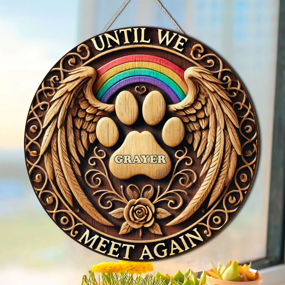 Personalized Pet Memorial Acrylic Ornament - 'Until We Meet Again'