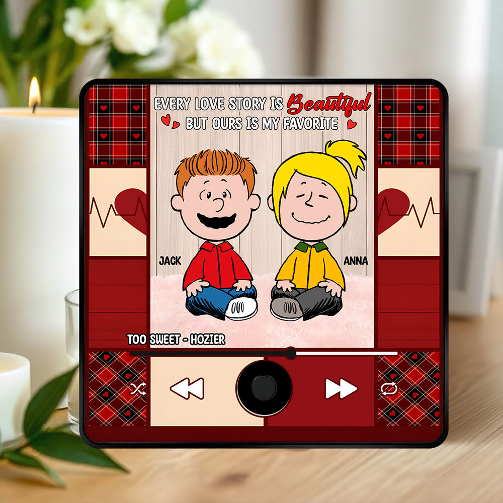 Personalized Music Fridge Magnet for Couples - Our Love Story Fridge Magnet PopCulturePrints