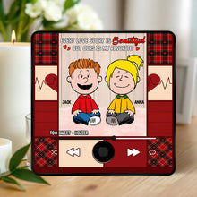 Load image into Gallery viewer, Personalized Music Fridge Magnet for Couples - Our Love Story Fridge Magnet PopCulturePrints
