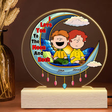 Load image into Gallery viewer, Custom LED Night Light for Couples | Valentine&#39;s Day Gifts | Love You To The Moon &amp; Back Led Night Light PopCulturePrints
