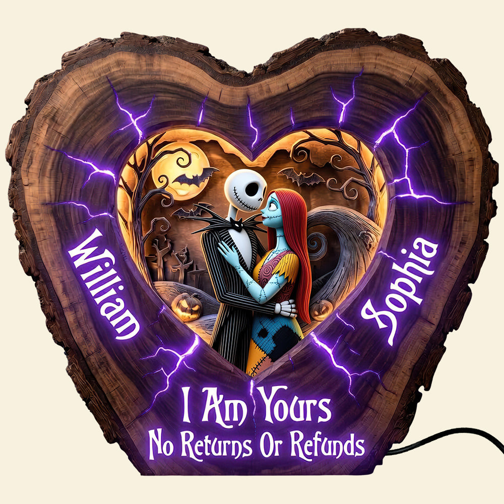 I Am Yours - No Returns or Refunds Custom Shape Acrylic Light Box - Personalized Gift for Loved Ones Light Box PopCulturePrints