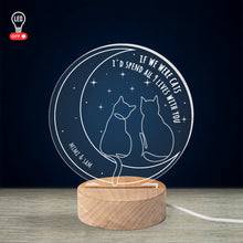 Load image into Gallery viewer, Personalized Couple LED Light - If We Were Cats Led Night Light PopCulturePrints
