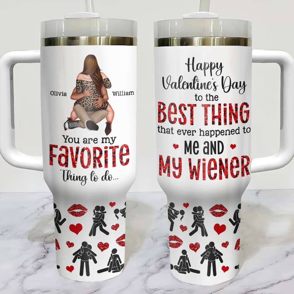 Personalized Couple Tumbler - You Are My Favorite Thing To Do Tumbler Cup PopCulturePrints
