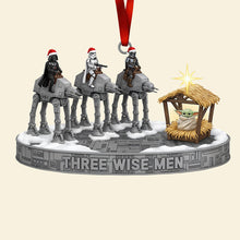 Load image into Gallery viewer, &quot;Celebrate the Cosmic Spirit!&quot; - Fun Cosmic Christmas Three Wise Men Ornament - Personalized Gift for Movie Fans Ornament PopCulturePrints
