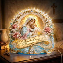 Load image into Gallery viewer, A Mother's Love is Heaven Sent – Personalized Blessed Mother Love Light Box Gift for Christian Light Box PopCulturePrints
