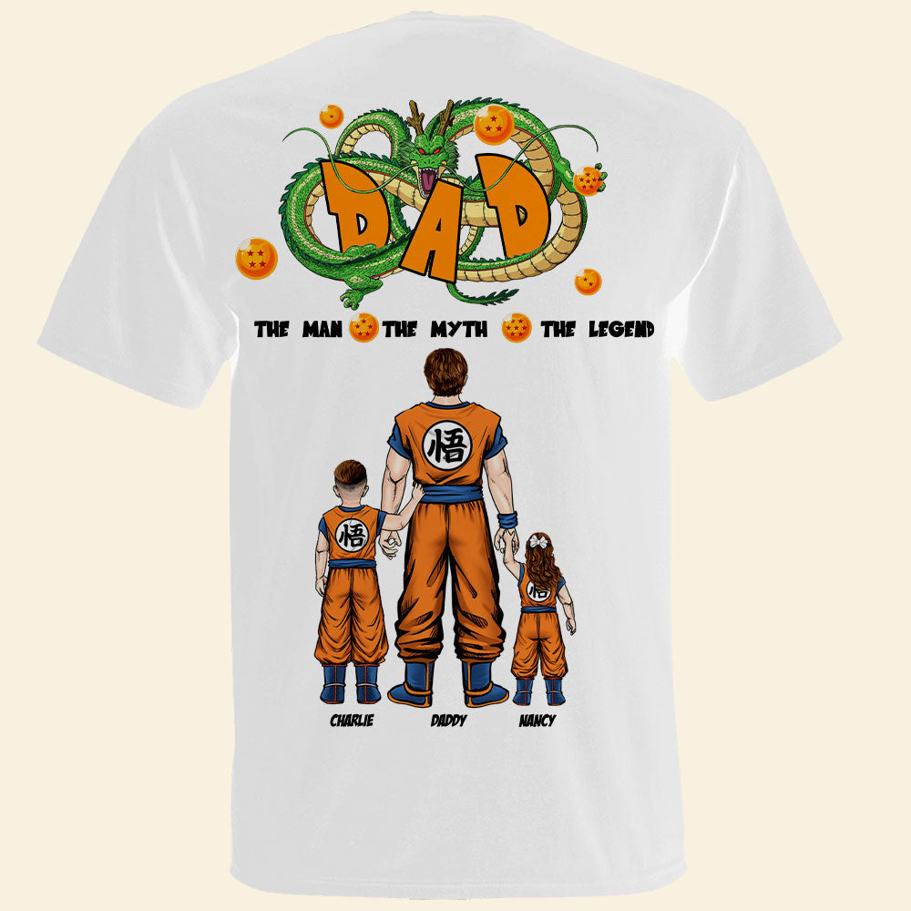 “The Man, The Myth, The Legend” – Dragon Dad Shirt - Personalized Gift for Dad, Grandpa and More Shirts PopCulturePrints