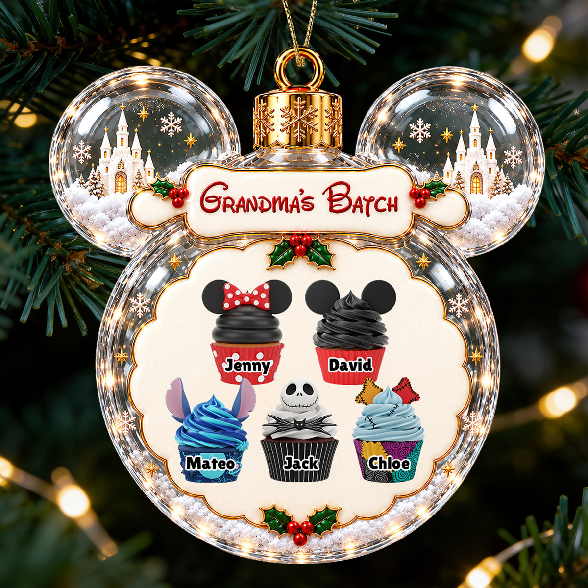 Grandma's Batch Ornament - Personalized Christmas Gifts For Grandma 02ohdt070926 Ornament PopCulturePrints