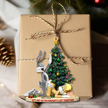 Load image into Gallery viewer, Let&#39;s Get on the Naughty List Together - Joyful Couple Christmas Ornament - Personalized Gift for Couples Ornament PopCulturePrints
