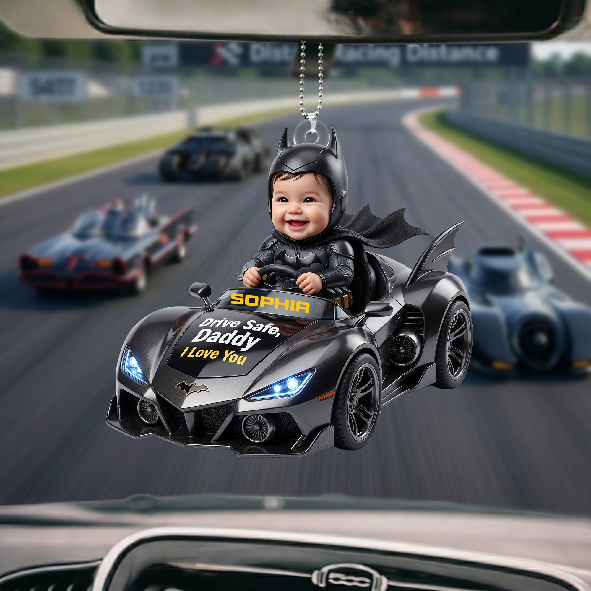 “Drive Safe, Daddy! I Love You” - Custom Car Ornament - Gift for Dads and Grandpas Ornament PopCulturePrints