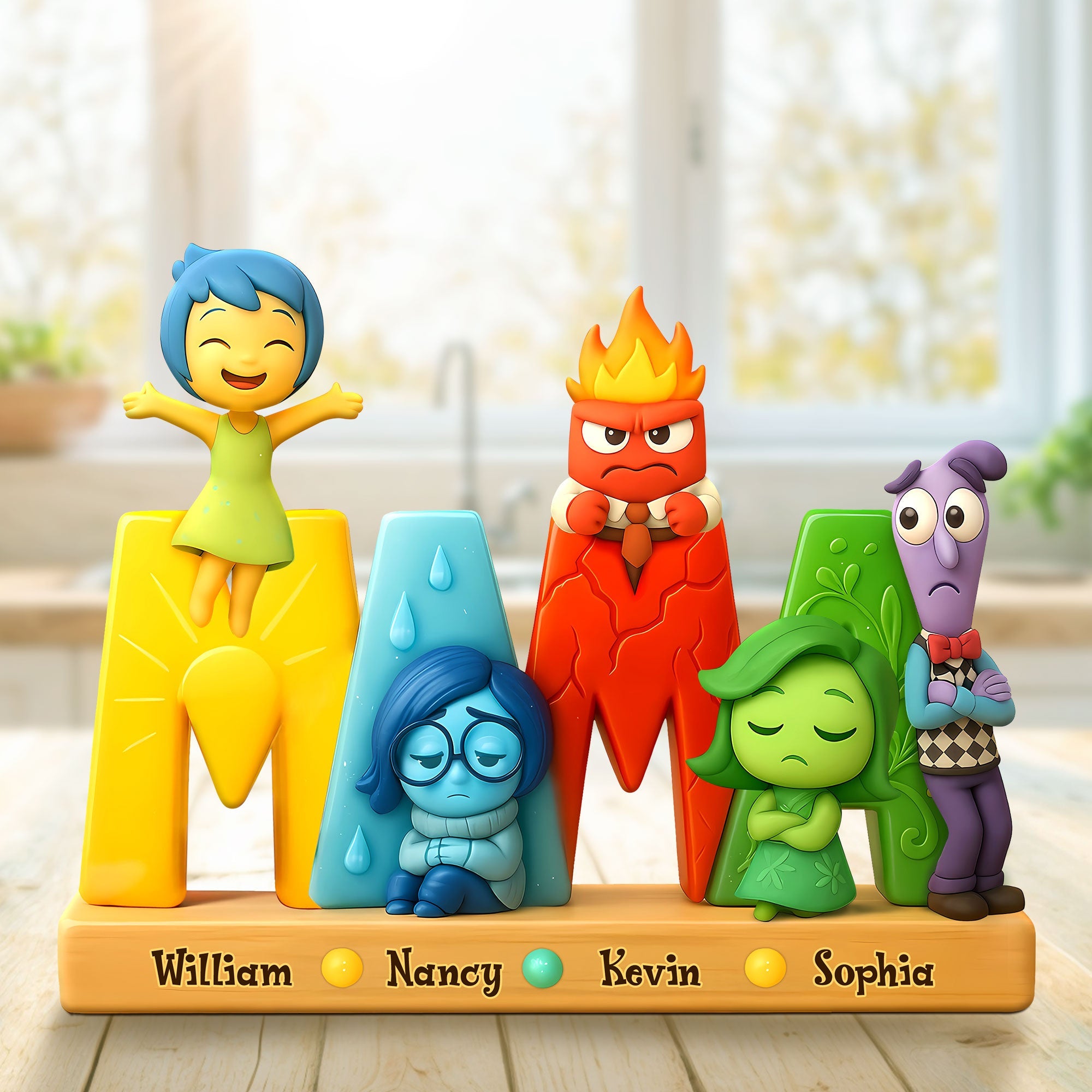 "Celebrate the Love of Family - Personalized Gift for Mom - Custom Family Plaque for Mother's Day, Grandmother, and Loved Ones" Shaped Plaques PopCulturePrints