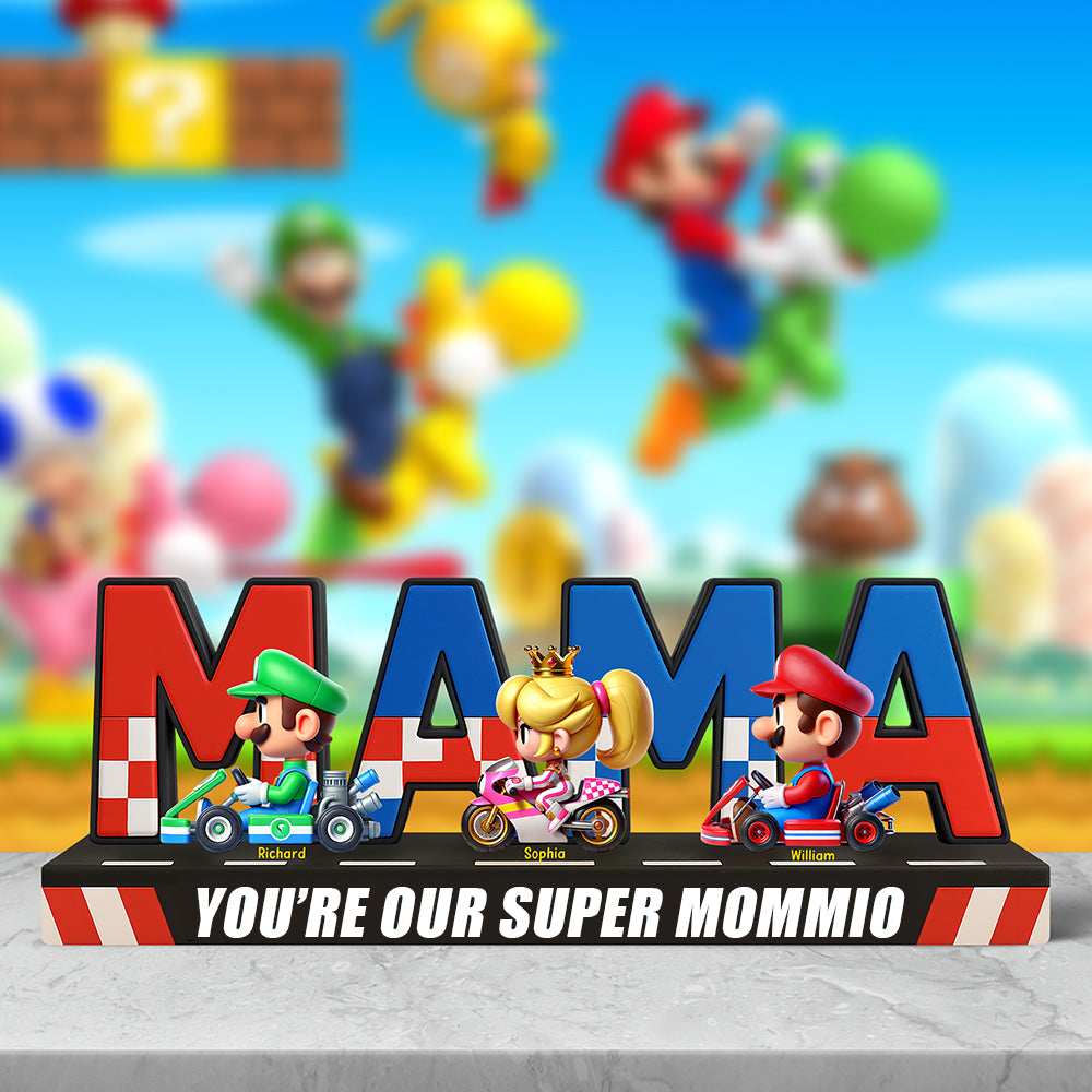 You're Our Super Mom! - Personalized Game Fans Plaque - Gift for Mom and Grandma Shaped Plaques PopCulturePrints
