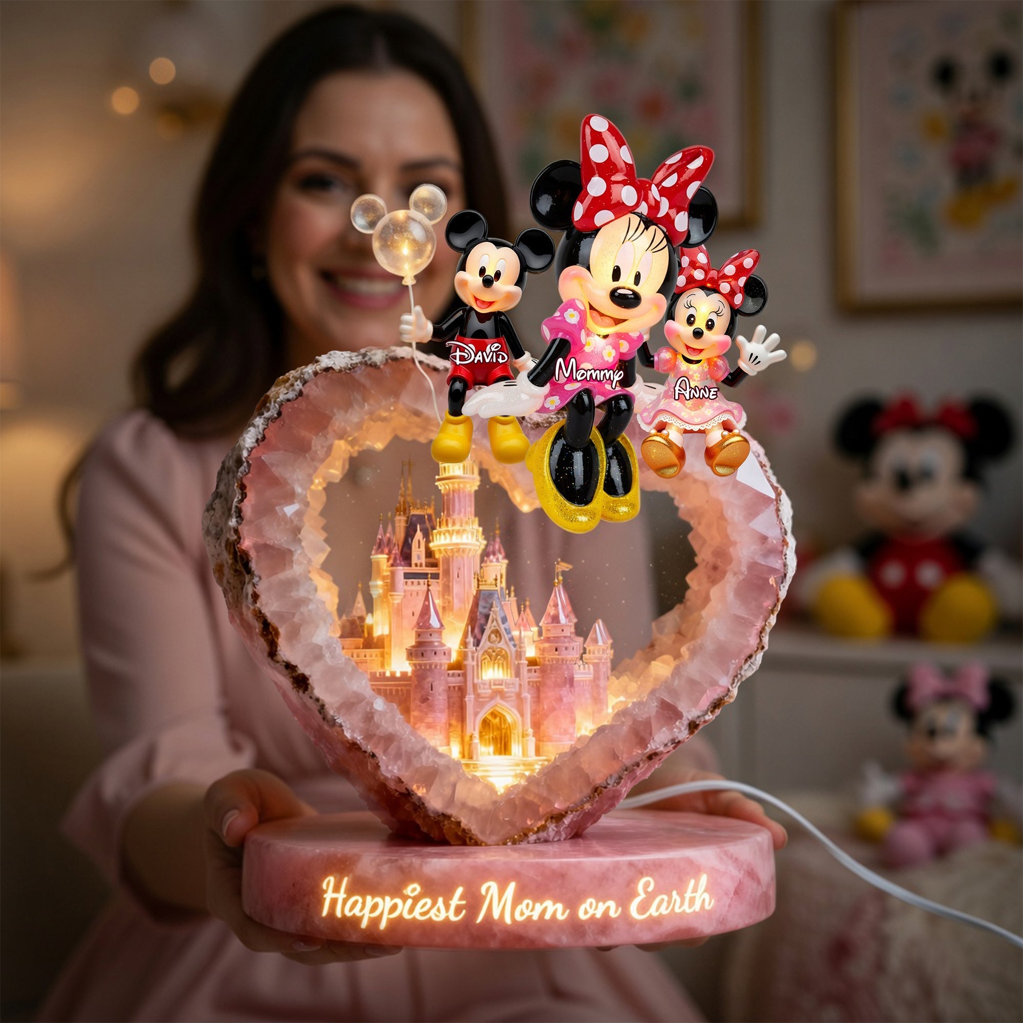 Happiest Mom on Earth Light Box - Personalized Gift for Mom, Grandma & Every Special Woman Light Box PopCulturePrints