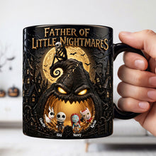 Load image into Gallery viewer, "Father of Little Nightmares" - Spooky Personalized Magic Coffee Mug for Dads and Grandpas Coffee Mug PopCulturePrints
