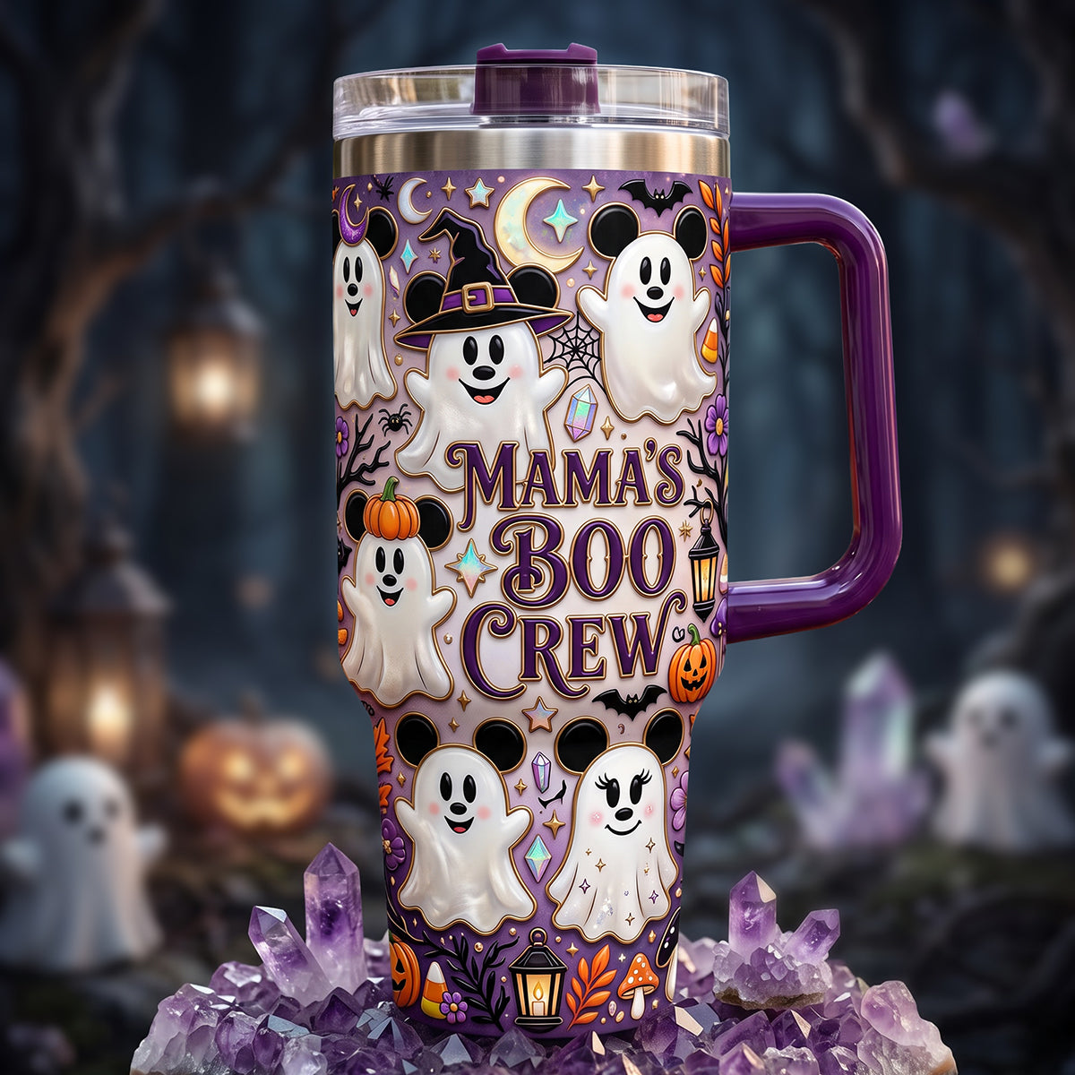 Mama's Boo Crew Ghost 40oz Tumbler - Personalized Gift for Moms and Grandmas