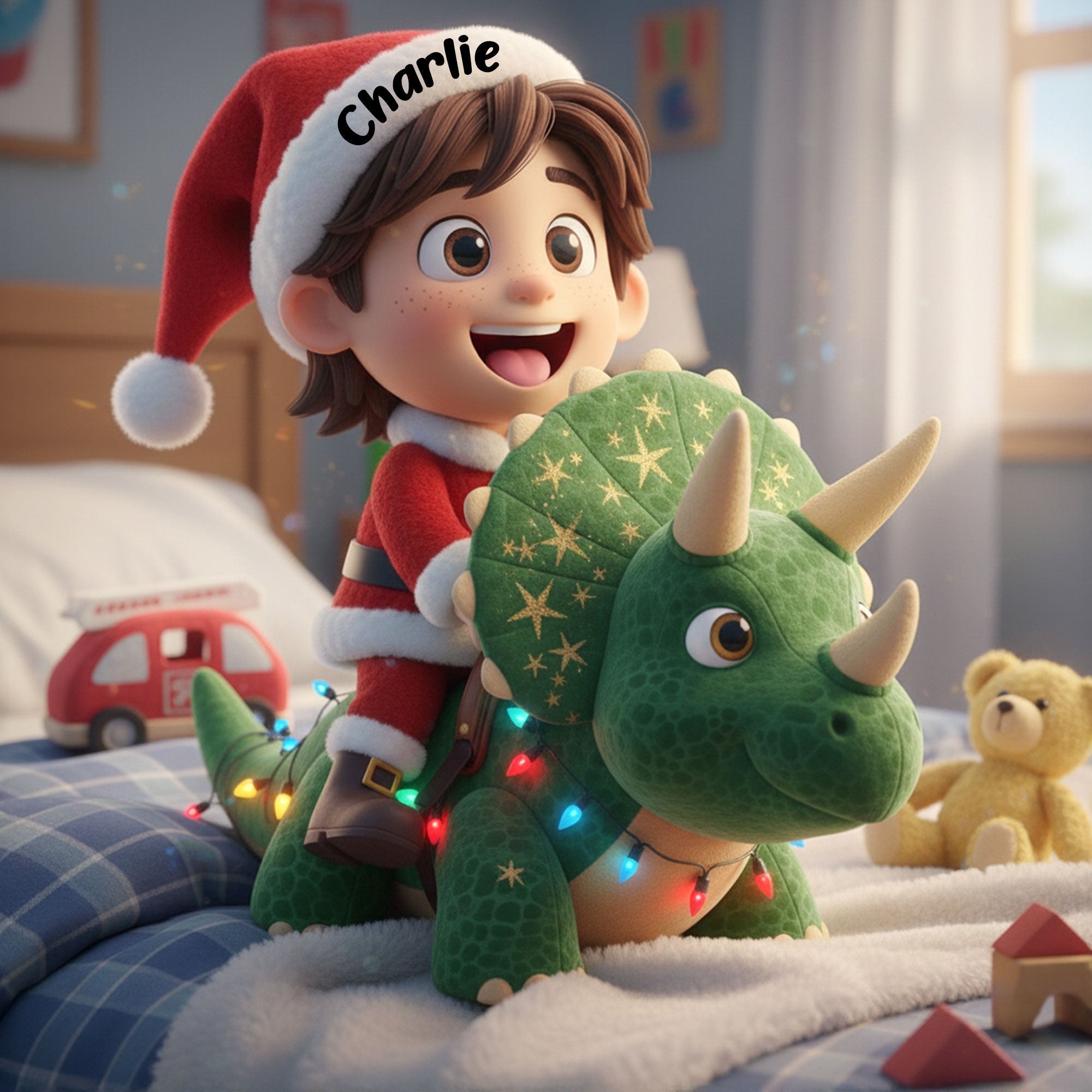 Make Christmas Magical: Personalized Custom Photo Pillow for Kids Pillow PopCulturePrints