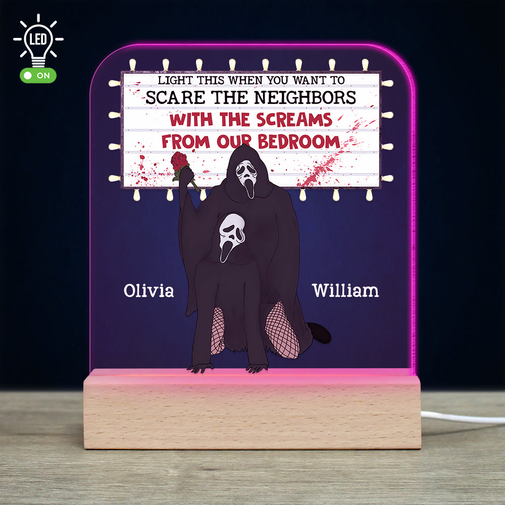 Personalized Horror Romance LED Light - Movie Fan Gift for Valentine's Day Gifts Led Night Light PopCulturePrints