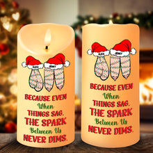 Load image into Gallery viewer, Personalized Couple Christmas LED Candle - Customizable Holiday Gift for Valentine&#39;s Day Gifts Led Candle PopCulturePrints
