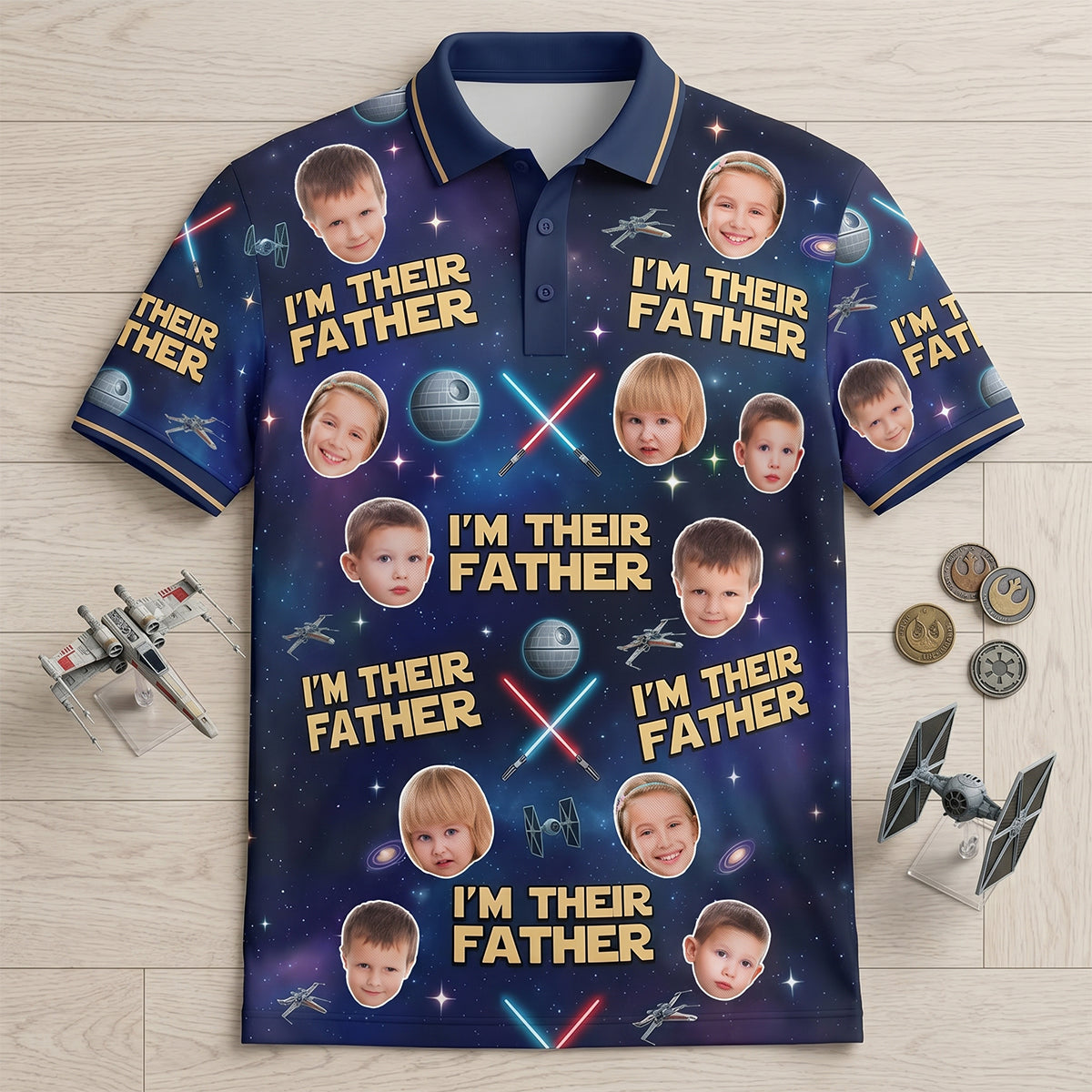 I'm Their Father Polo Shirt - Personalized Gift for Dads and Grandpas Polo Shirts PopCulturePrints