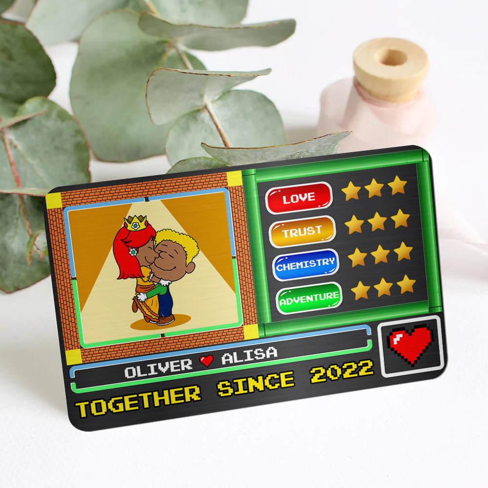 Personalized Love Card for Couples - Unique Aluminum Wallet Insert Wallet Card PopCulturePrints